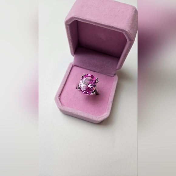 Pink Ring-Silver tone(NWOT) - Picture 3 of 8